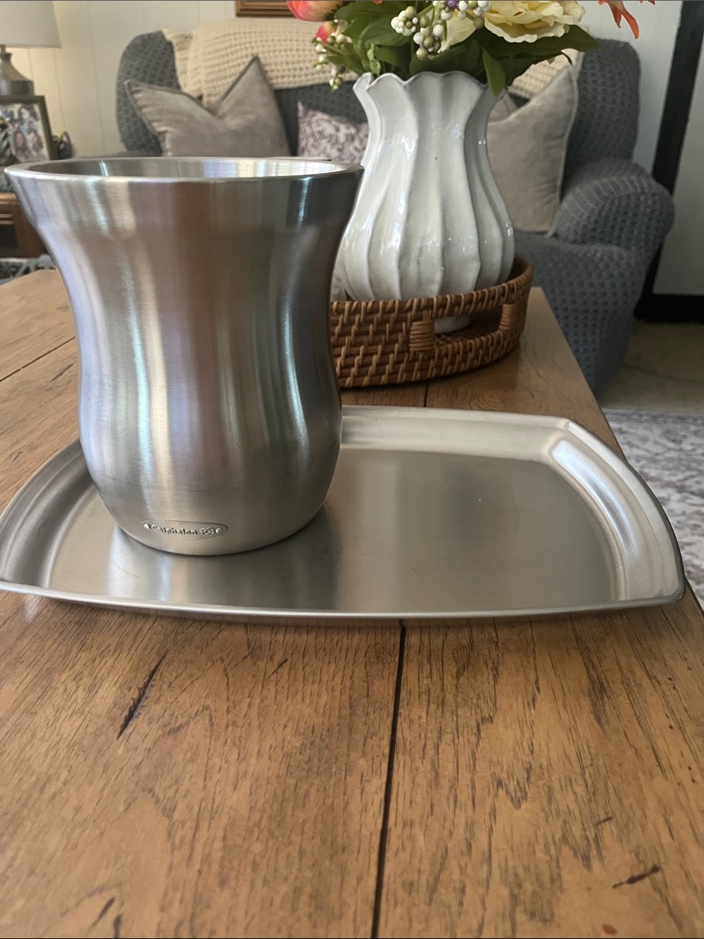 Stainless Steel Wine Bucket and Tray Set - Modern Tableware